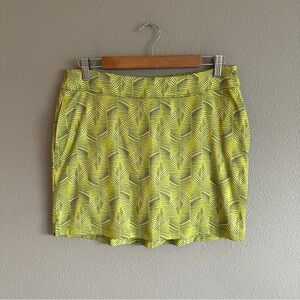 Greg Norman Yellow Patterned Golf Skort Medium